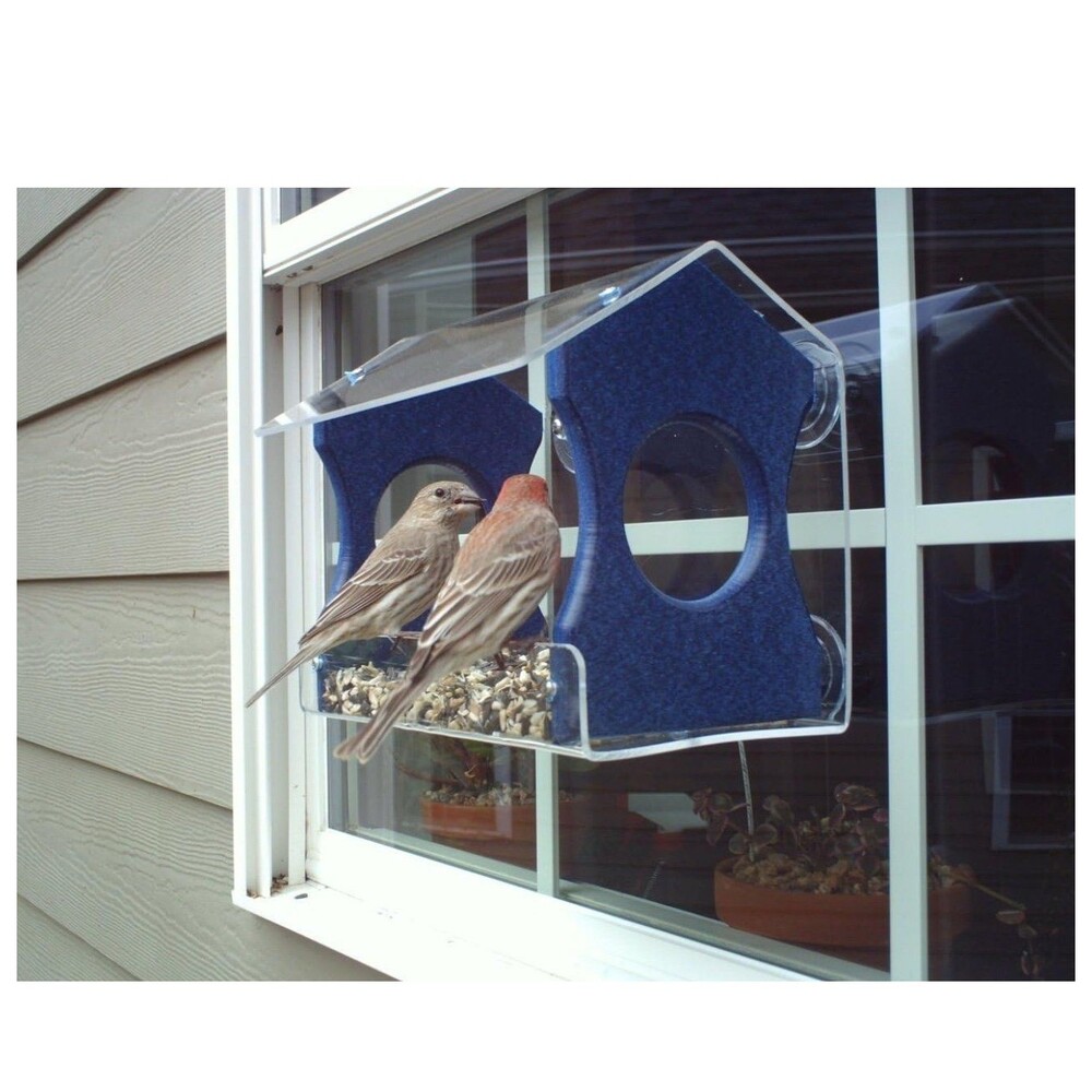 JCS Wildlife Diner 9 Window Bird Feeder - Easy to Clean and Fill - Holds 3 Cups